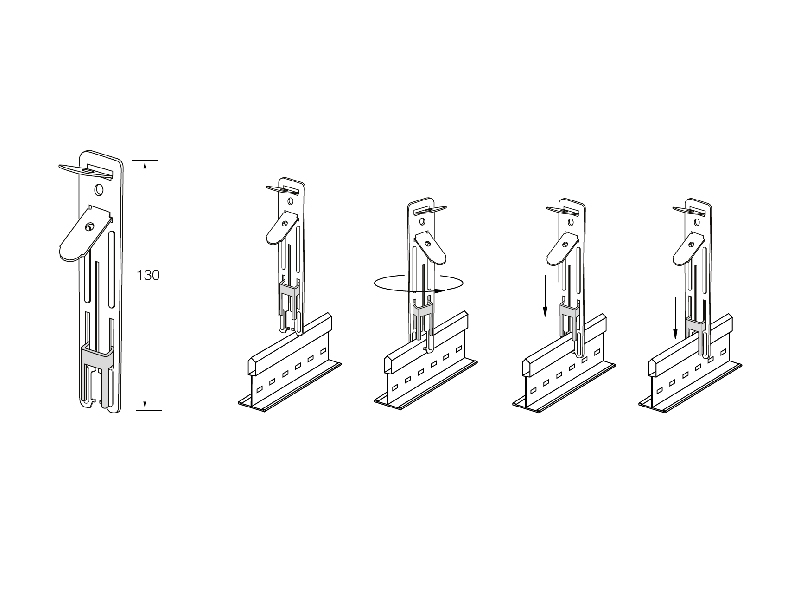 Clip A Farfalla Per Struttura T Peakform