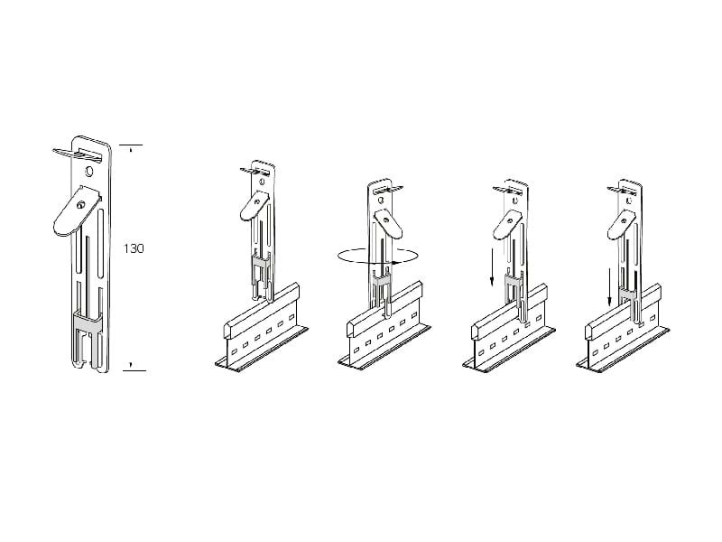 Clip A Farfalla Per Struttura T Peakform